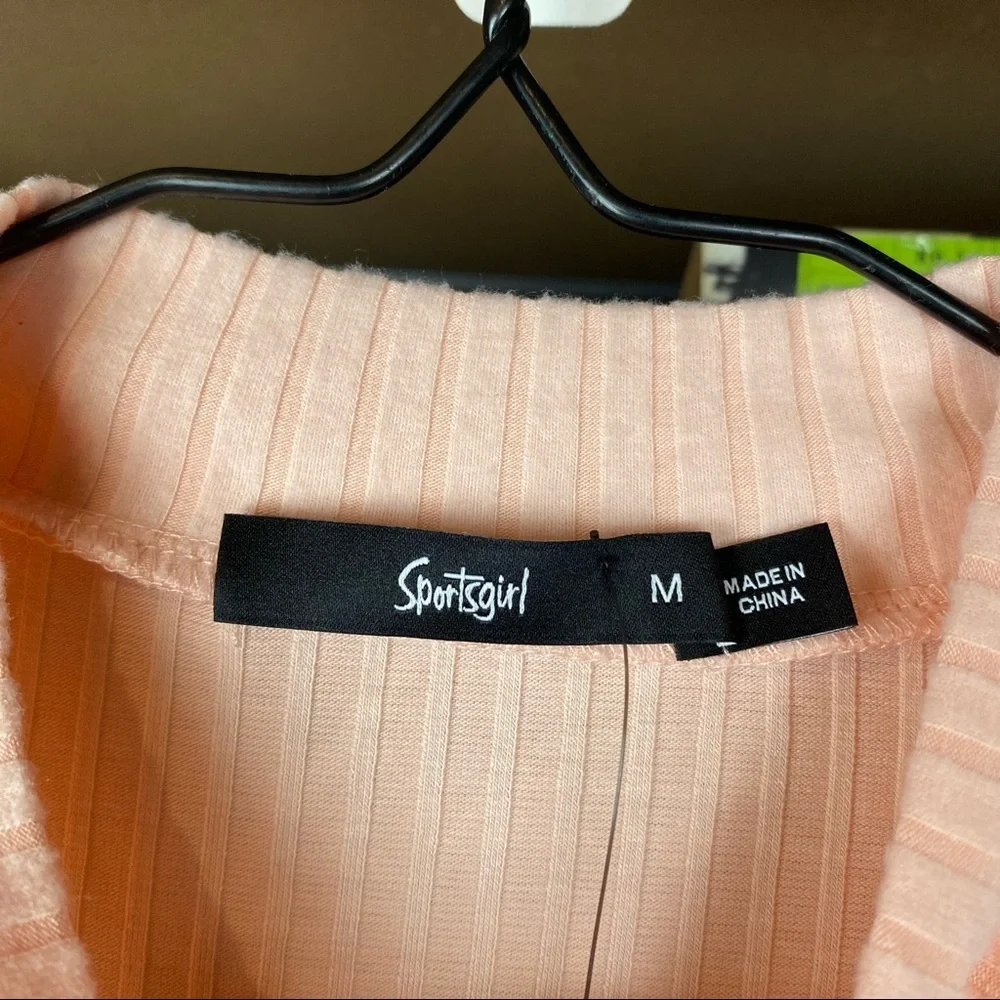 Women's Sportsgirl Size M Blush Pink Casual Long Sleeve Pullover Bubble Blouse - Picture 3 of 6